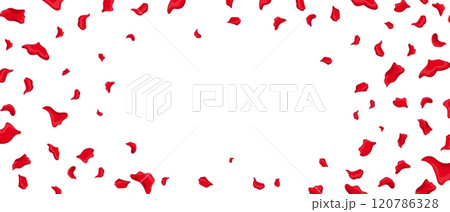 Scattered rose petals representing love and festive celebrations. Scattered rose petals representing love and festive celebrations. 120786328