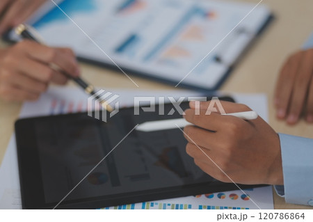 Business Documents, Auditor businesswoman checking searching document legal prepare paperwork or report for analysis TAX time,accountant Documents data contract partner deal in workplace office 120786864