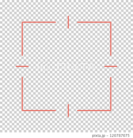 Simple square target mark frame - Image icon material for focus, lock-on, etc. 120787075