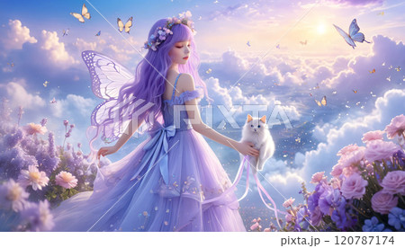 青いドレスの女性 青いドレスの女性 120787174