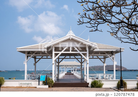 Atsadang Bridge view point at Koh Sichang , Chonburi province, Thailand. 120787478