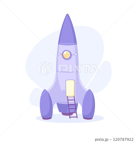 Space Rocket and Shuttle for Cosmos Exploration Vector Illustration 120787922