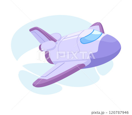 Space Rocket and Shuttle for Cosmos Exploration Vector Illustration 120787946