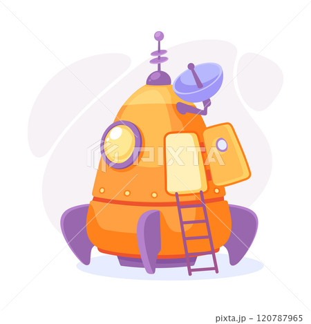Space Rocket and Shuttle for Cosmos Exploration Vector Illustration 120787965