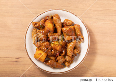 トッポギ入り ホルモン麻婆 トッポギ入り ホルモン麻婆 120788105