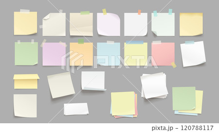 different paper memo notes in big set 120788117