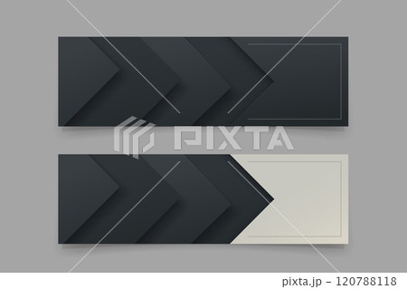 couple banners with black elements in set 120788118