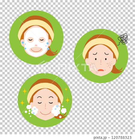 Woman taking care of facial skin 120788323