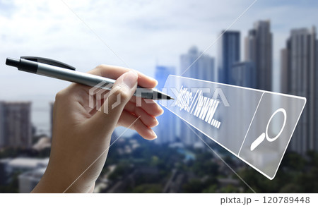 The concept of registering and setting up a website domain The concept of registering and setting up a website domain 120789448