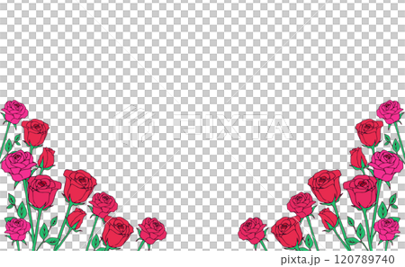 Red rose frame illustration Red rose frame illustration 120789740