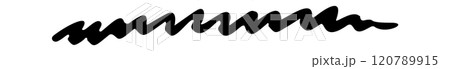 Trendy scribble wavy brush stroke Trendy scribble wavy brush stroke 120789915