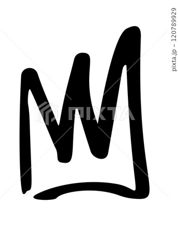 Freehand black crown doodle graffiti Freehand black crown doodle graffiti 120789929