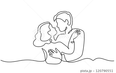 Valentines day romantic design. Woman and man hugs. Love of young couple, Valentines day romantic design. Woman and man hugs. Love of young couple, 120790551