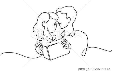 Valentines day romantic design. Woman and man hugs. Love of young couple, Valentines day romantic design. Woman and man hugs. Love of young couple, 120790552