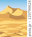 Vector illustration of desert. . Dunes and sand dunes 120790628