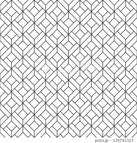 Seamless arabic geometric ornament in black color. 120791325