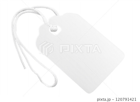 Blank white paper price tag - Generative AI Blank white paper price tag - Generative AI 120791421