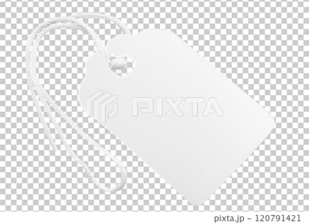 Blank white paper price tag - Generative AI Blank white paper price tag - Generative AI 120791421