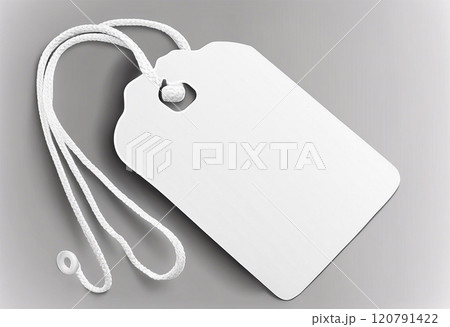 Blank white paper price tag - Generative AI Blank white paper price tag - Generative AI 120791422