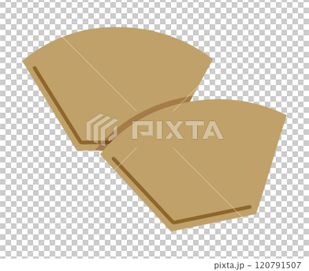 Paper filter illustration Paper filter illustration 120791507
