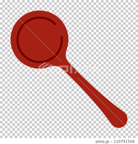 Simple round spoon illustration Simple round spoon illustration 120791508