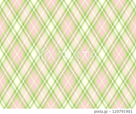 Argyle pattern of geometric rhombus. Harlequin check wallpaper design. Classic diamond shaped textile material for web background, print fabric clothing, sweater, wrapping paper, gift card, invitation 120791981