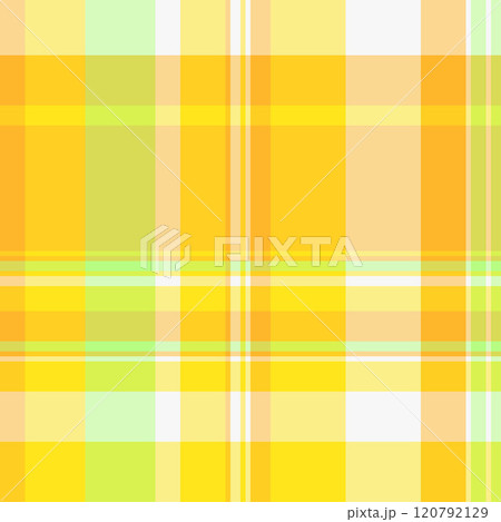 Pixel texture textile seamless, ireland check background vector. Bedding pattern plaid tartan fabric in yellow and amber colors. 120792129