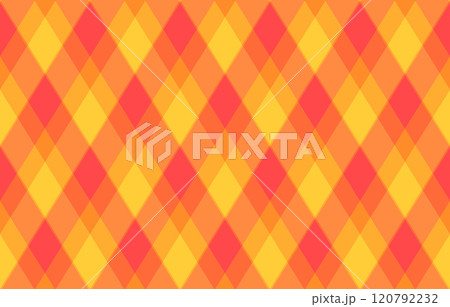 Argyle pattern of geometric rhombus. Harlequin check wallpaper design. Classic diamond shaped textile material for web background, print fabric clothing, sweater, wrapping paper, gift card, invitation 120792232