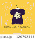 Clothing secondhand sustainable fashion vector 120792343