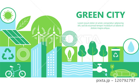 Green city poster 120792797