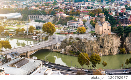 beautiful view of Narikala fortress and Tbilisi beautiful view of Narikala fortress and Tbilisi 120792977