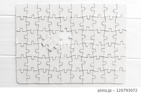 White jigsaw puzzle White jigsaw puzzle 120793072