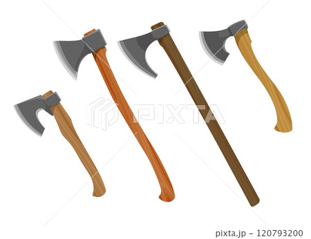 Cartoon lumberjacks axes Cartoon lumberjacks axes 120793200