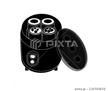 Black and white electric yogurt maker 120793678