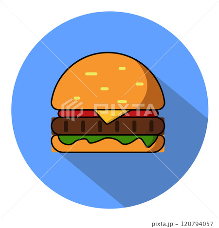 Burger Vector Flat Icon Burger Vector Flat Icon 120794057