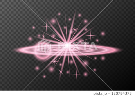 glowing star with rays 120794373