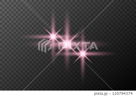 set of blue glowing light effect stars bursts 120794374