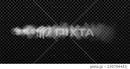 3d horizontal rocket trail. 120794483