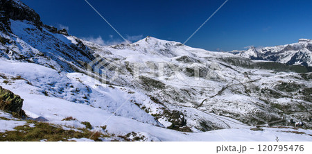 クライネシャイデックから　メンリッヒェンを見上げる　グリンデルワルト　スイス 120795476