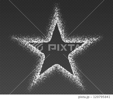Salt frame, sugar powder border, flour powder in star shape. Salt frame, sugar powder border, flour powder in star shape. 120795841