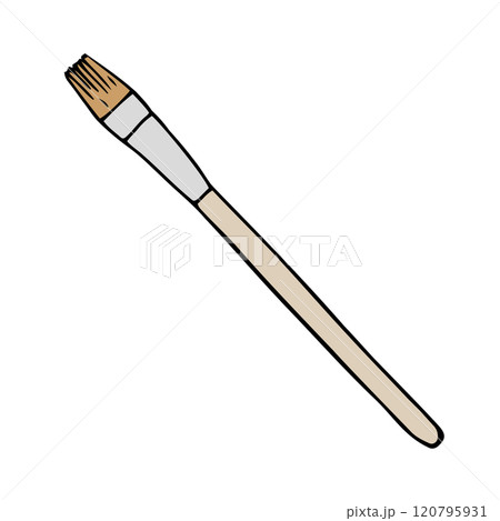 Vector hand drawn colored paint brush Vector hand drawn colored paint brush 120795931