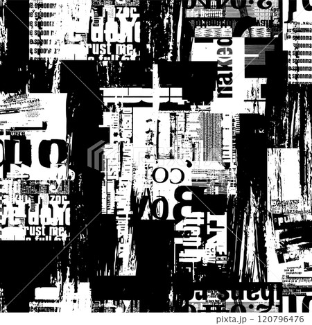 抽象的で無意味なテクスチャのコラージュ柄, 120796476