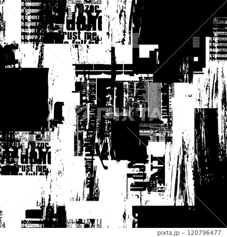 抽象的で無意味なテクスチャのコラージュ柄, 120796477