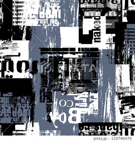 抽象的で無意味なテクスチャのコラージュ柄, 120796478