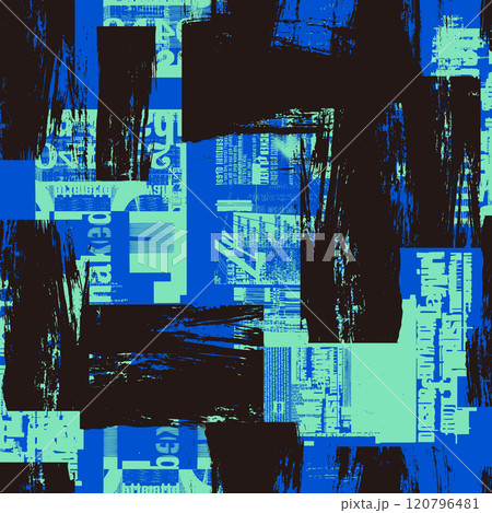 抽象的で無意味なテクスチャのコラージュ柄, 120796481