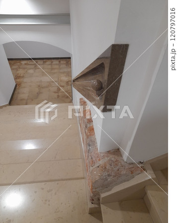 Historic Stone Staircase Interior 120797016