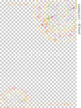 White background decorated with watercolor dots like fireworks - vertical 120798091