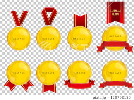Set of gold medals 120798150