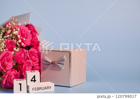 a gift for St. Valentine background. copy space 120799017