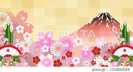 巳　年賀状　新年　初売り　背景	 120800088